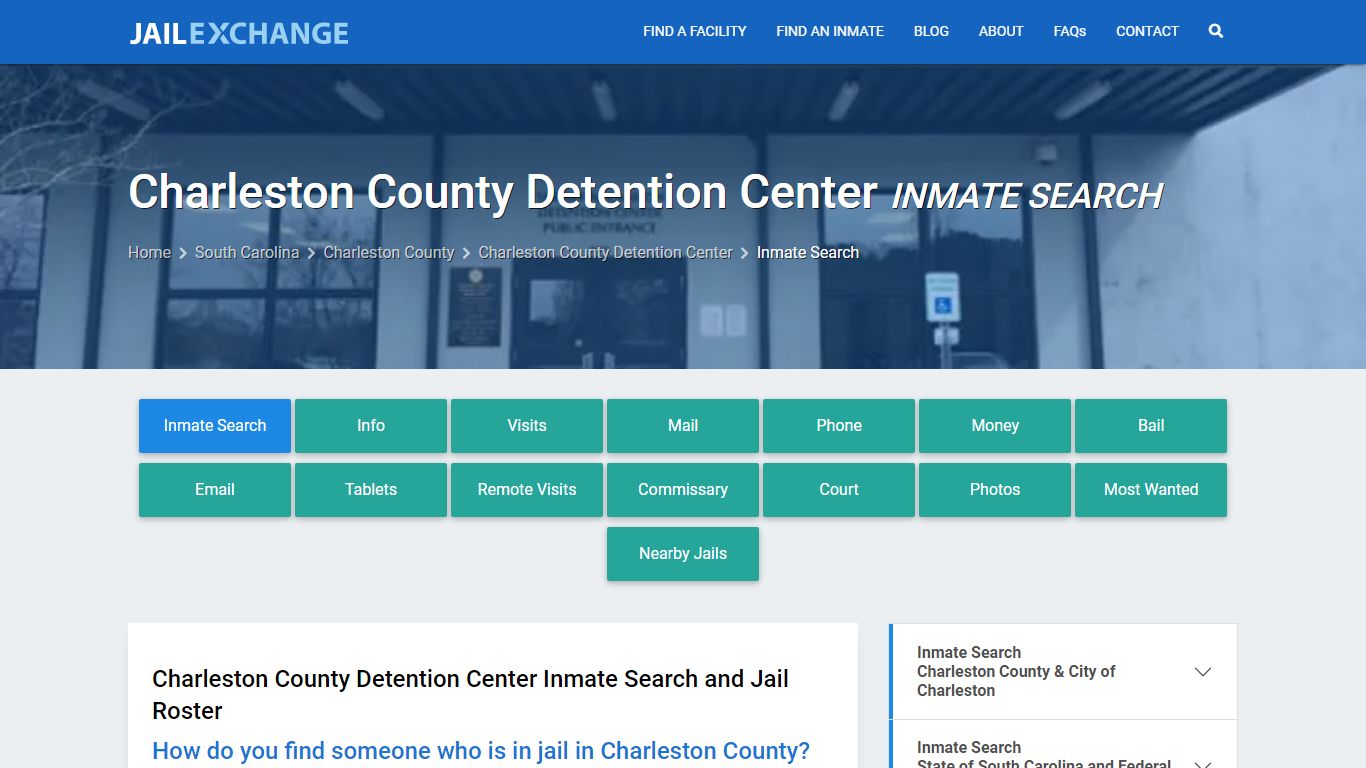Charleston County Detention Center Inmate Search - Jail Exchange